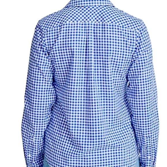 UNTUCKit Belleza women’s Blue Check Shirt NWT Size 0 - Picture 2 of 5